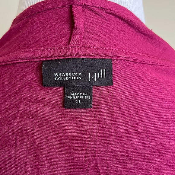 JJill Wearever Fuschia Pink Open Cardigan Size XL - Picture 3 of 8